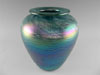 Teal Blown Glass Luster Vase